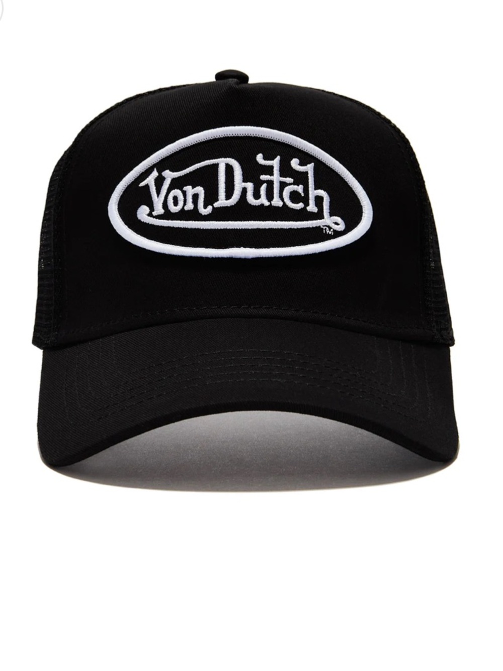 *NEW* Von Dutch Black & White Logo Trucker Cap